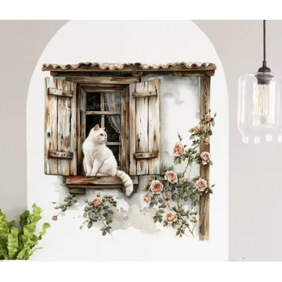 Sticker de interior window cat